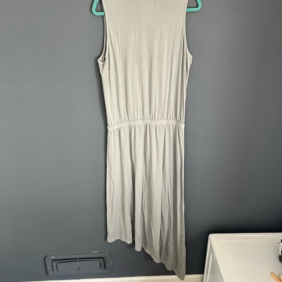 New FRESH PRODUCE Slate Gray ARIA Size XL Long Stretchy Knit Maxi Dress - Picture 3 of 6